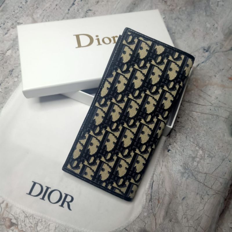 Dompet Dori Long Wallet Luar Kanvas Dalam Kulit Premium impor