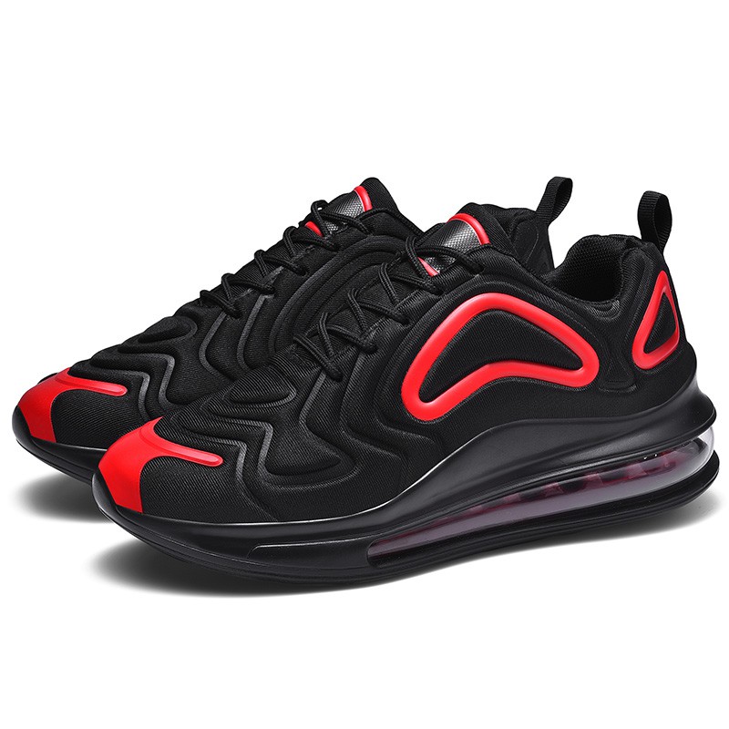 [NOOS] Sepatu Running Sneakers Pria Import Kualitas Super Premium 720 Edition - Black Red