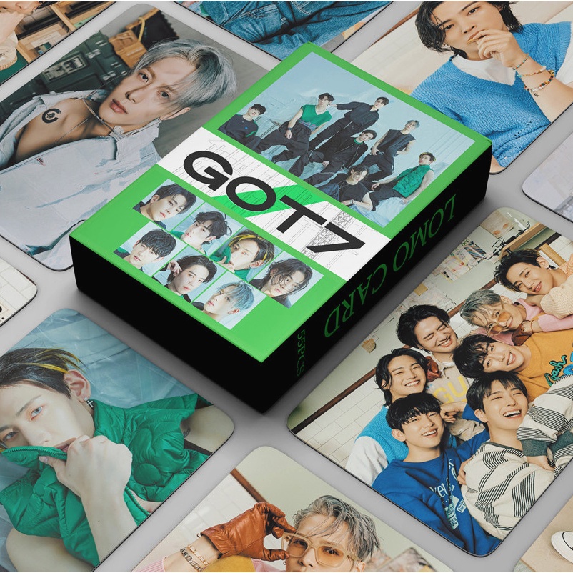 55pcs / Kotak Kartu Foto LOMO GOT7 2022 (GOT7) Album Kartu Pos