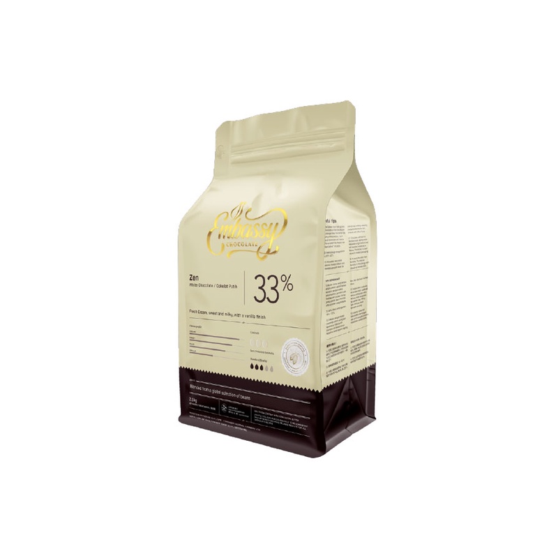 

Embassy Zen 33% White Chocolate Couverture 2.5 kg