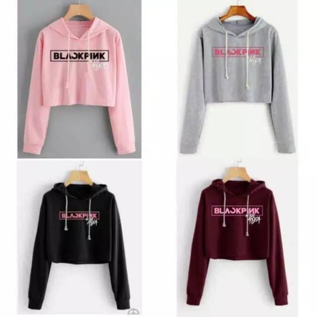 Jaket Blackpink Wanita - Sweater Blackpink - Jaket Sweater Hoodie - Baju Sweater Kekinian
