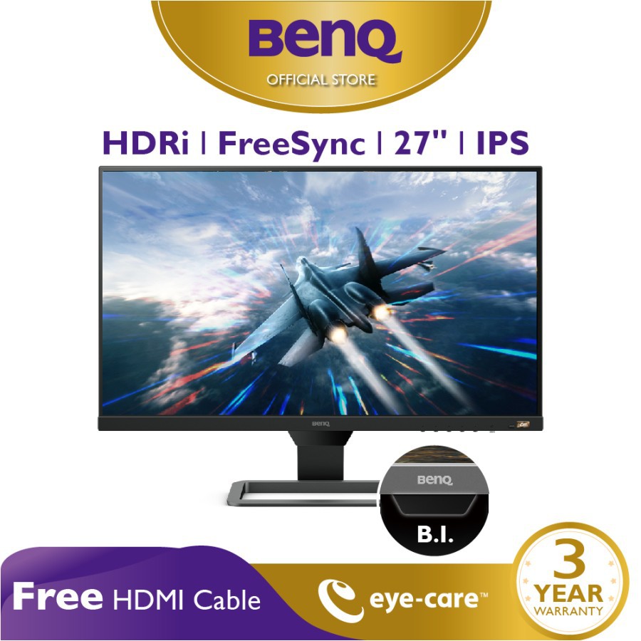 BENQ MONITOR - EW2780 27inch IPS HDR FHD HDMI LED EYE CARE