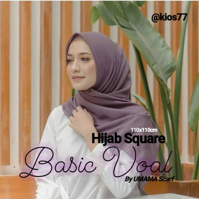  Jilbab Segiempat VOAL BASIC POLOS Scarf by Umama Hijab 