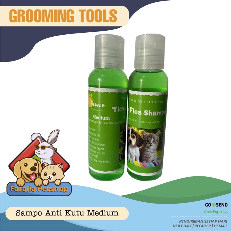 Pawco Tick &amp; Flea Shampoo Anti Kutu Kucing Anjing Kelinci Cat Dog Pet Shampo Sampo Obat M