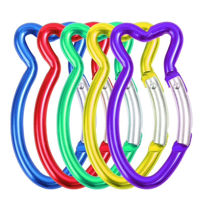 Carabiner Bentuk Ikan Bahan Aluminum Alloy Untuk Camping / Hiking