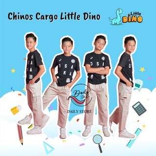  Chinos  CARGO size 14 24 celana  panjang anak Little Dino 