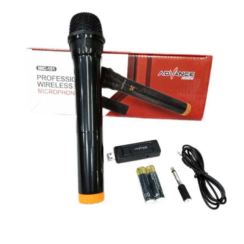 Advance Microphone Wireless 101 Mic Karaoke Single Tanpa Kabel