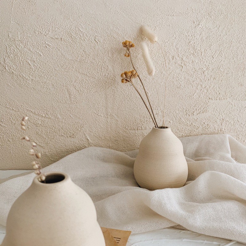 KIRO Vas Bunga Dried Flower Vase Bejana Bunga Keramik Aesthetic Korean Homedecor Vintage Unik Dekorasi Rumah Kamar Tidur Minimalis Pajangan Properti Foto Studio Scandi Japandi Retro Nordic Style