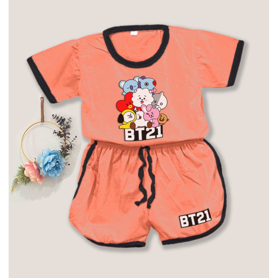 RILLO - Setelan baju playful colour anak karakter / setelan anak unisex
