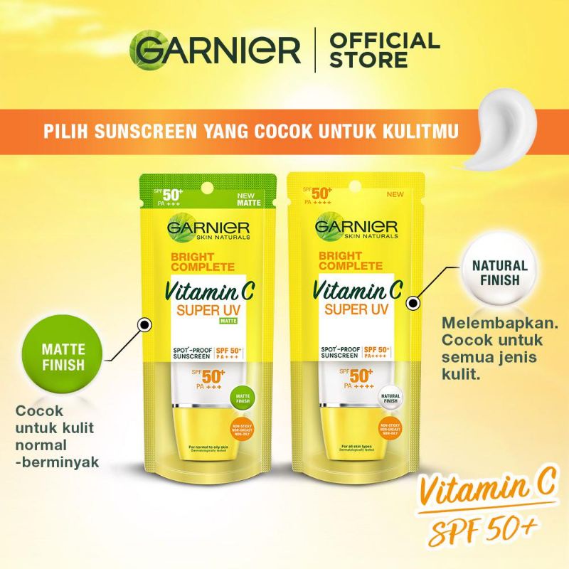 garnier sunscreen super uv spot proof spf50+ PA+++ 30ML-sunblok wajah garnier