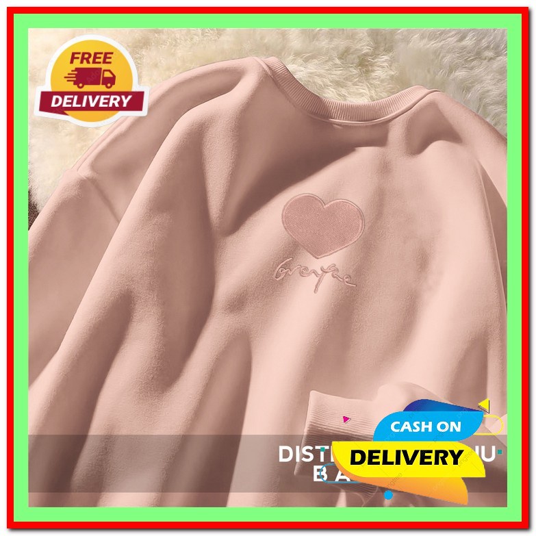 Sweater Wanita Terbaru Mountain Vailey Crewneck Oblong Sweater Sweatshirt Kekinian Sweter Wanita Ter