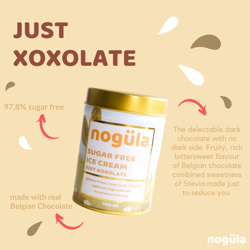 

Just Xoxolate Sugar Free Ice Cream • Es Krim Tanpa Gula Nogula