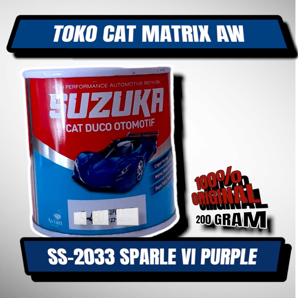 suzuka sparkle vi purple ( SS-2033 ) Solid Standar Metallic untuk Mobil, Motor, Kayu, Besi, 200ml ,Cat Dico