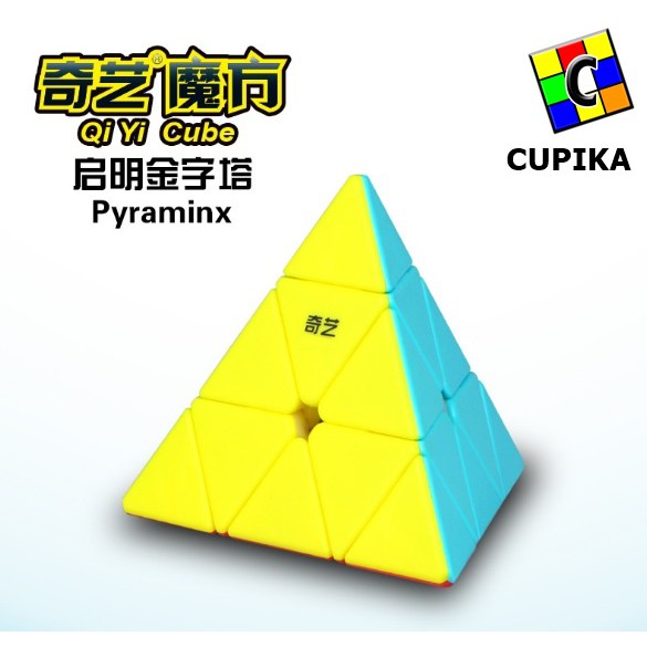 Rubik QIYI Qiming A Piramid Pyraminx Segitiga Magic Cube 3x3 Stickerless