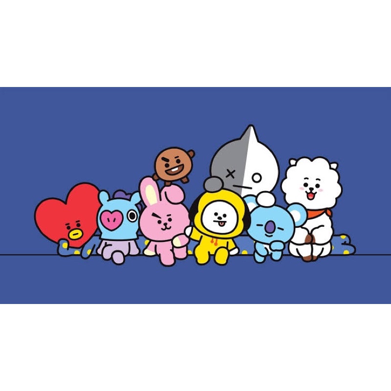 Official LINE FRIENDS BTS BT21 Plush Keyring Slipper (open request)