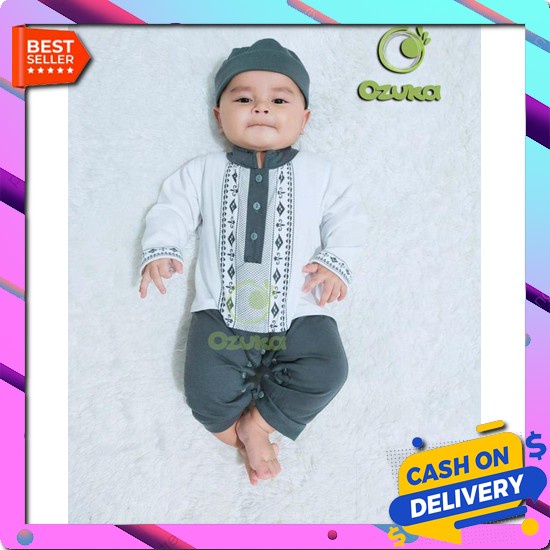 【 Online Shop 】 Baju Bayi Koko Laki Cowok Koko Putih Baju Aqiqah Umur 0 1 2 3 4 5 6 Bulan << Baju Ju