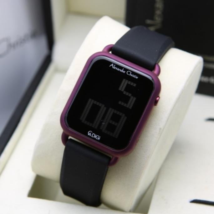 ALEXANDRE CHRISTIE AC 9332 BLACK MAROON DIGITAL AC9332 WANITA ORIGINAL