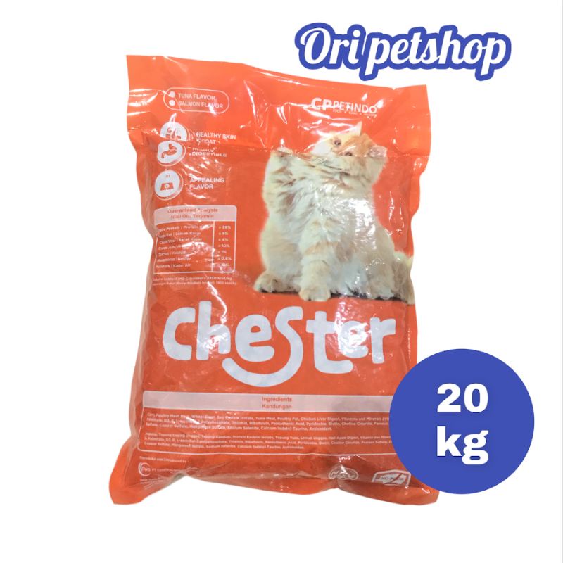 EKPEDISI Chester Tuna All Stage 20 Kg Cat Food Makanan Kering Kucing 20Kg