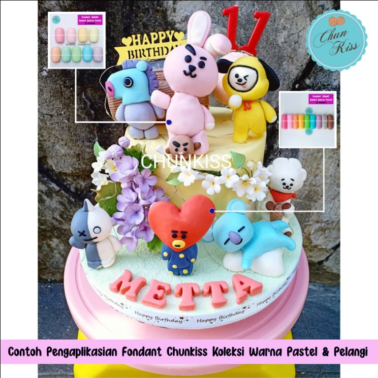 FONDANT WARNA 100 GRAM - HALAL SIAP PAKAI