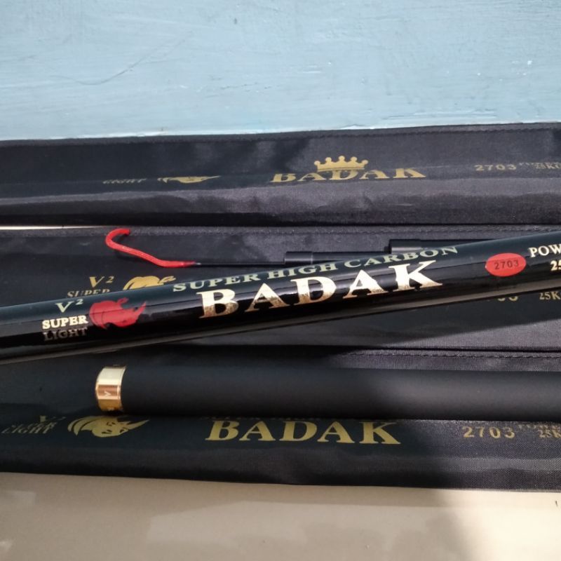 Tegek Gamaru Badak V2 270 Cm 3 Section Bahan Carbon Action Super Kaku