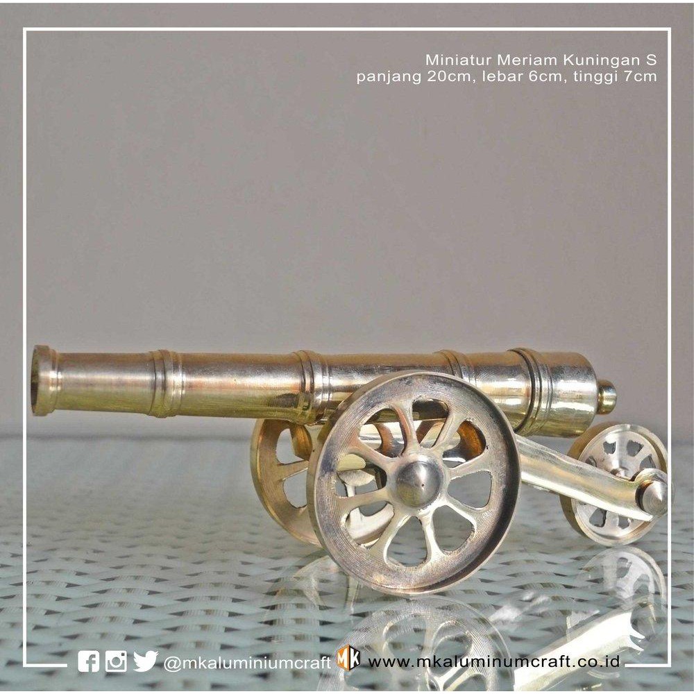 Miniatur Meriam - Cannon Miniature - Kuningan ukuran Kecil  S  20 x