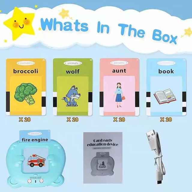 MOMBABY1 Mainan Mesin kartu pintar bahasa inggris mandarin / flash card child