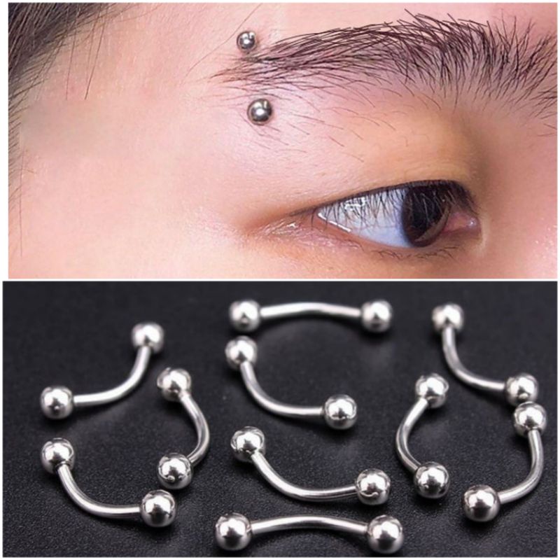 eyebrow piercing / tindik alis / anting titanium alis