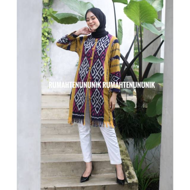 BAJU TENUN TUNIK AULIA KUNYIT