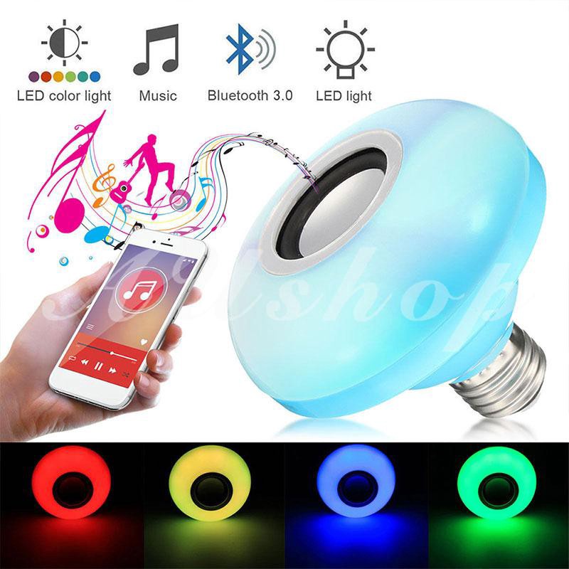 Lampu Disco AUshoponline Smart LED Music Bulb Wireless APP Control Portable Bar E27