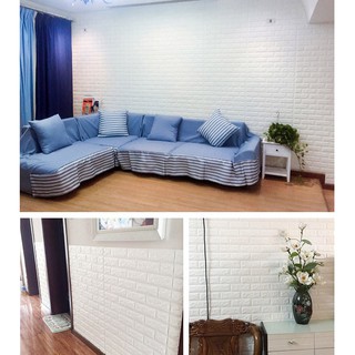 Stiker Dinding 3D Motif Batu Bata Brick Pattern Wall Stiker Dinding 3D Motif Batu Bata Brick Pattern Wall
