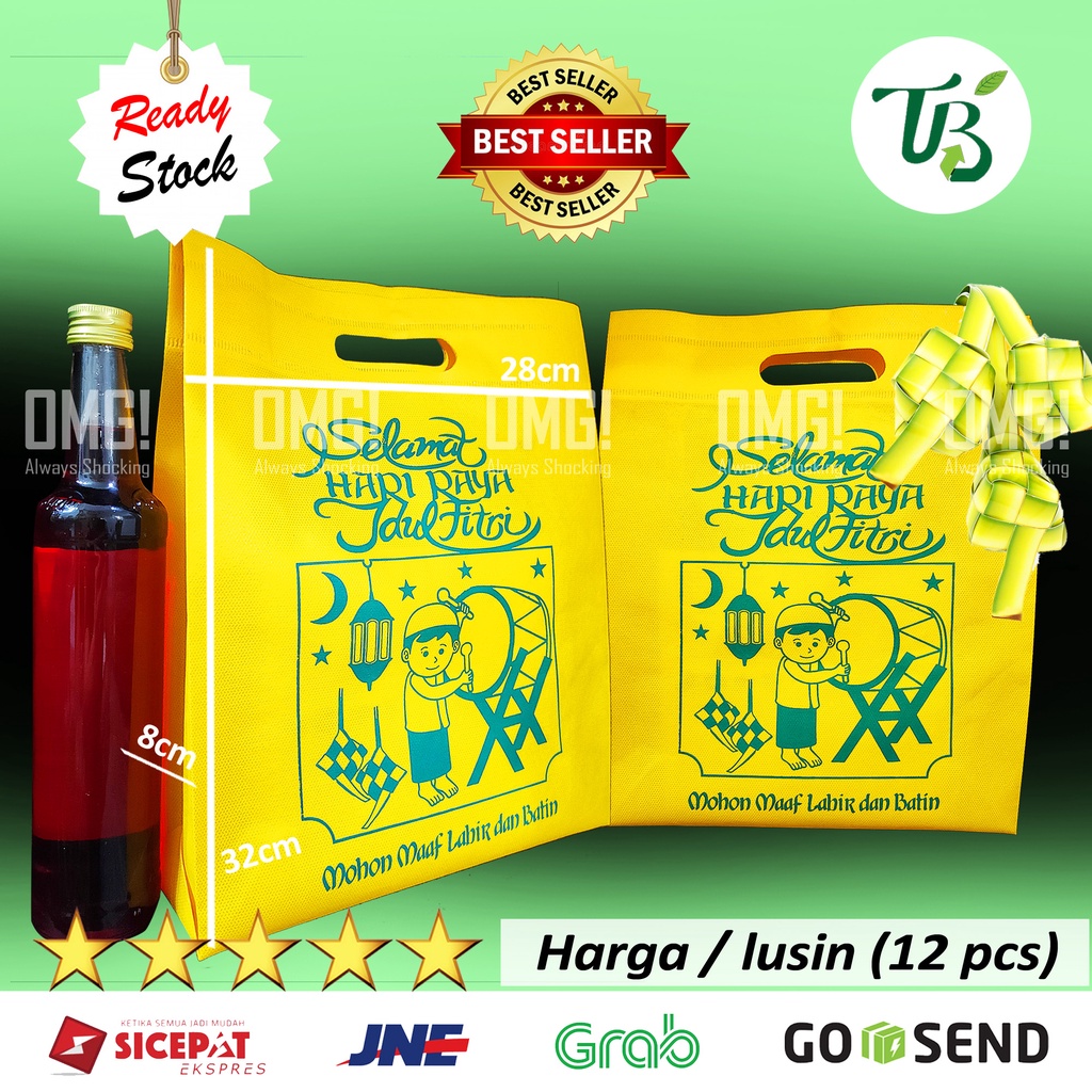 

Goodie bag IDUL FITRI P28xL8xT32cm bahan Tas Spunbond BOX POND Kue kering Kurma lebaran bukan Paperbag Dus