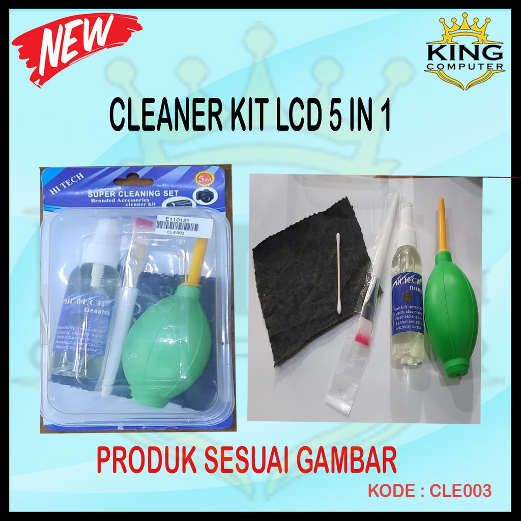 PEMBERSIH LAYAR MONITOR LAPTOP CLEANER KIT 5 IN 1 HI-TECH