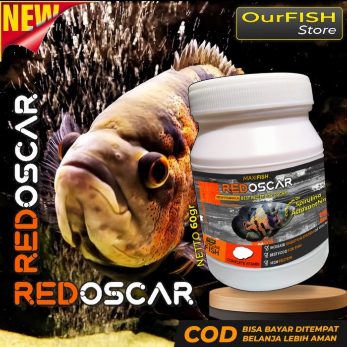 Red Oscar - Pelet Oscar Premium Tiger Albino Batik