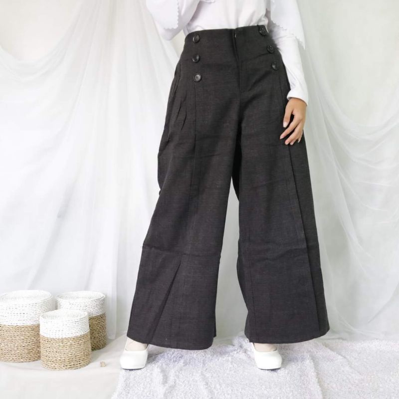 Celana Panjang Palazo Bawahan Kulot Payung Lebar Original Gio F Import Premium Jumbo