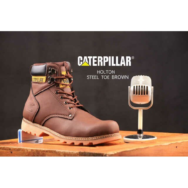 MS SHOP Sepatu Pria C4terpillar Holton Boots Safty Keren Murah Boot Safety Kerja Lapangan BISA COD