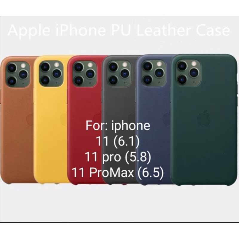 iphone 11ProMax 11 pro max 11pro PU Leather Case Cover Kulit Casing Hardcase Elegan warna warni