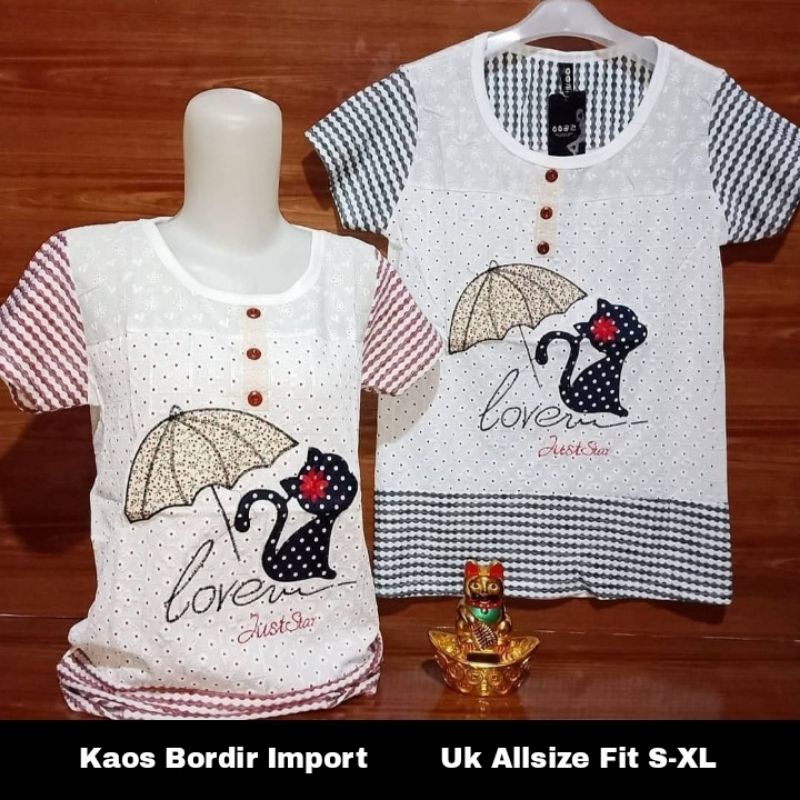 (COD) Kaos Babyterry Wanita Tebal Fit S-XL  (Ld 90-110 cm)