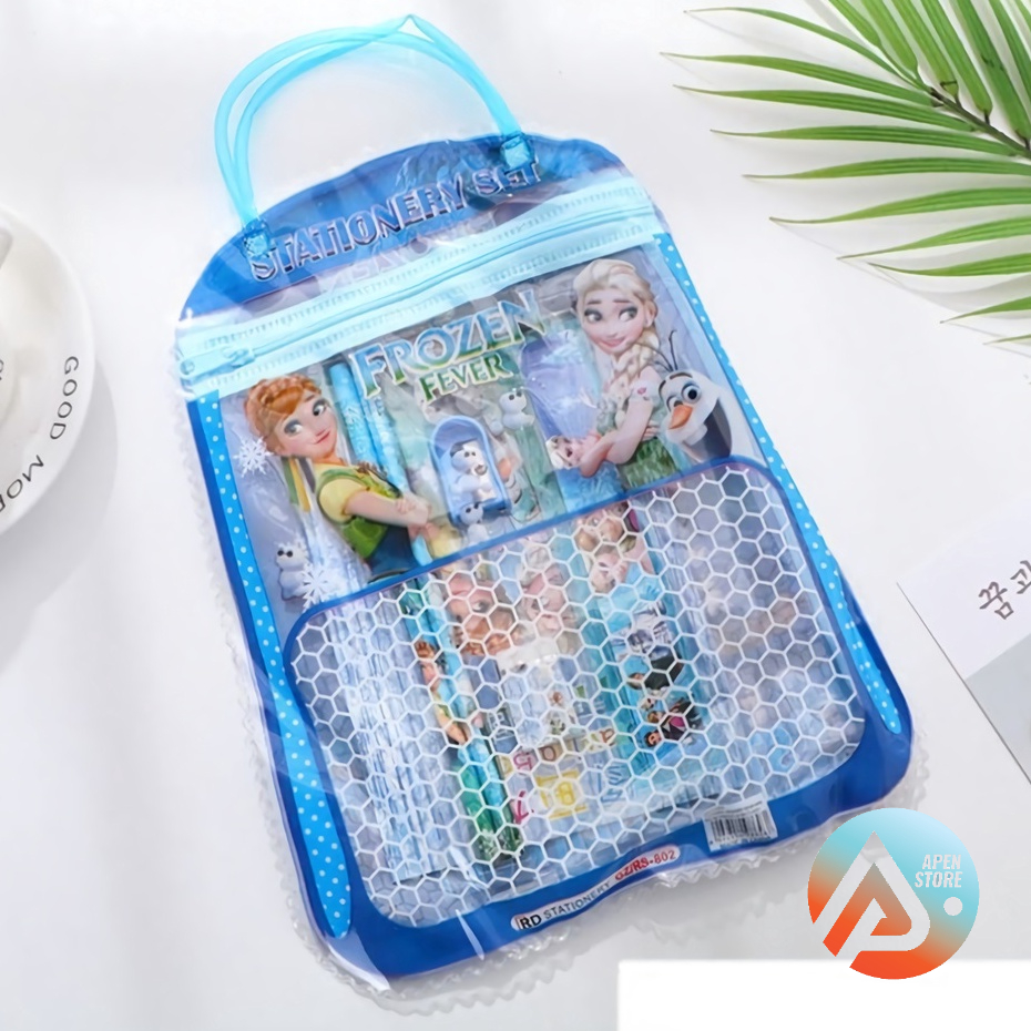 

Stationery Set 6 IN 1 Free Bag Alat Tulis Lengkap Anak Sekolah Buku Pulpen Penghapus Pengaris Import Perlengkapan Belajar Barang Unik