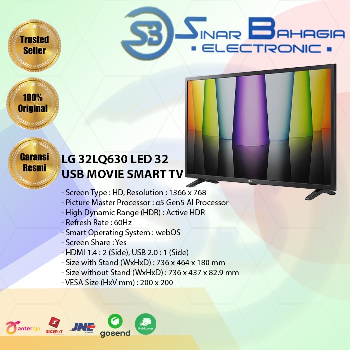 LG 32LQ630 LED 32 USB MOVIE SMART TV (NEW) (KHUSUS BANDUNG)