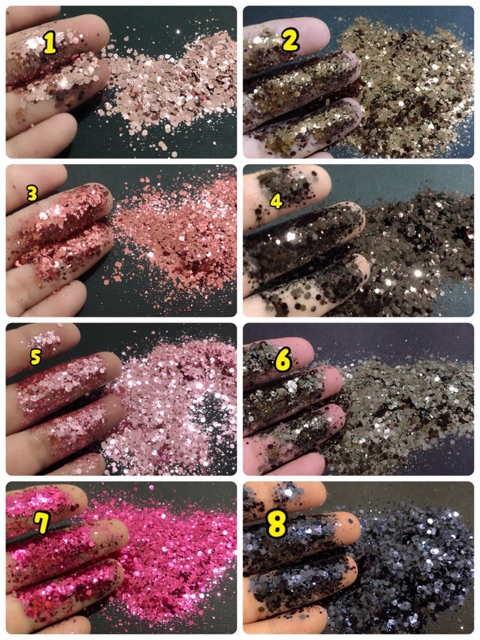 Glitter nail art hexagon glitter scrapbooking dekorasi resin make up