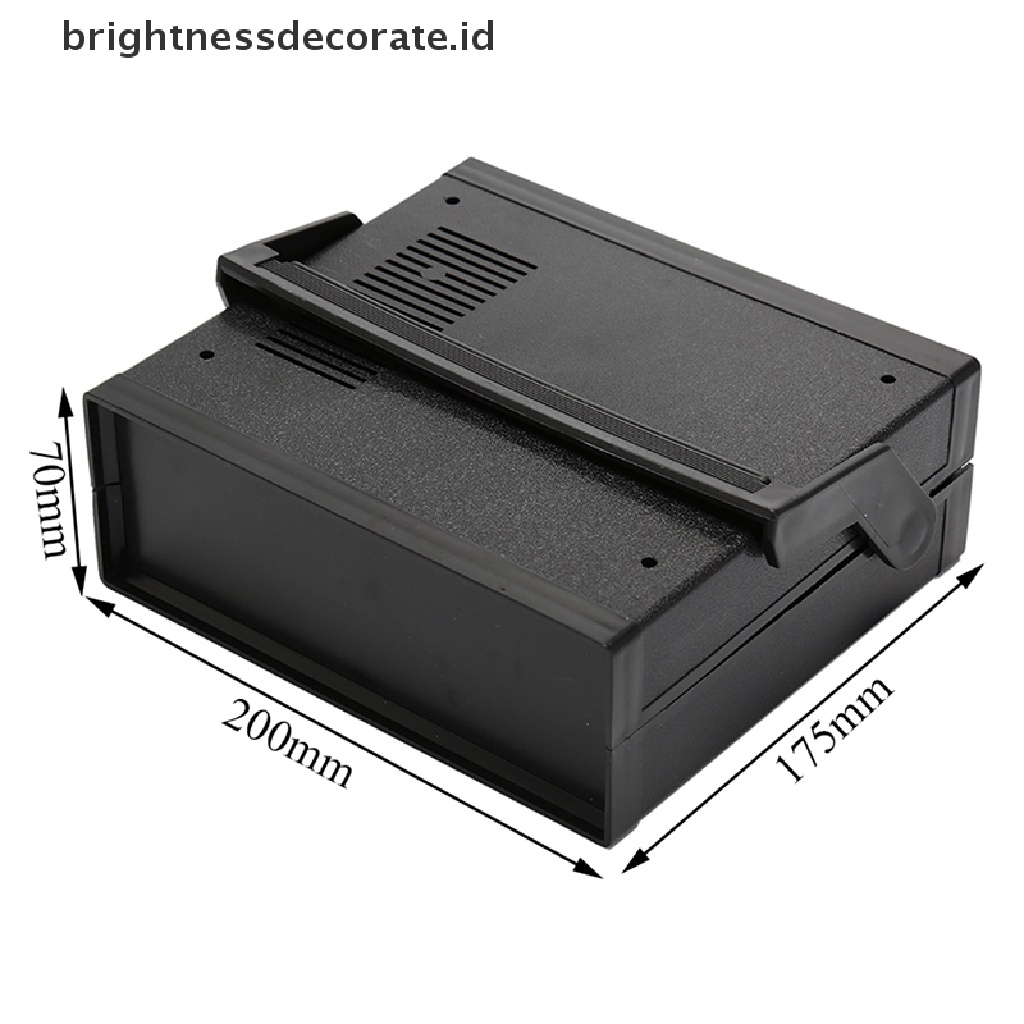 1 Pc Kotak Penutup Proyek Elektronik Bahan Plastik Tahan Air Warna Hitam Ukuran 200x175 X 70mm