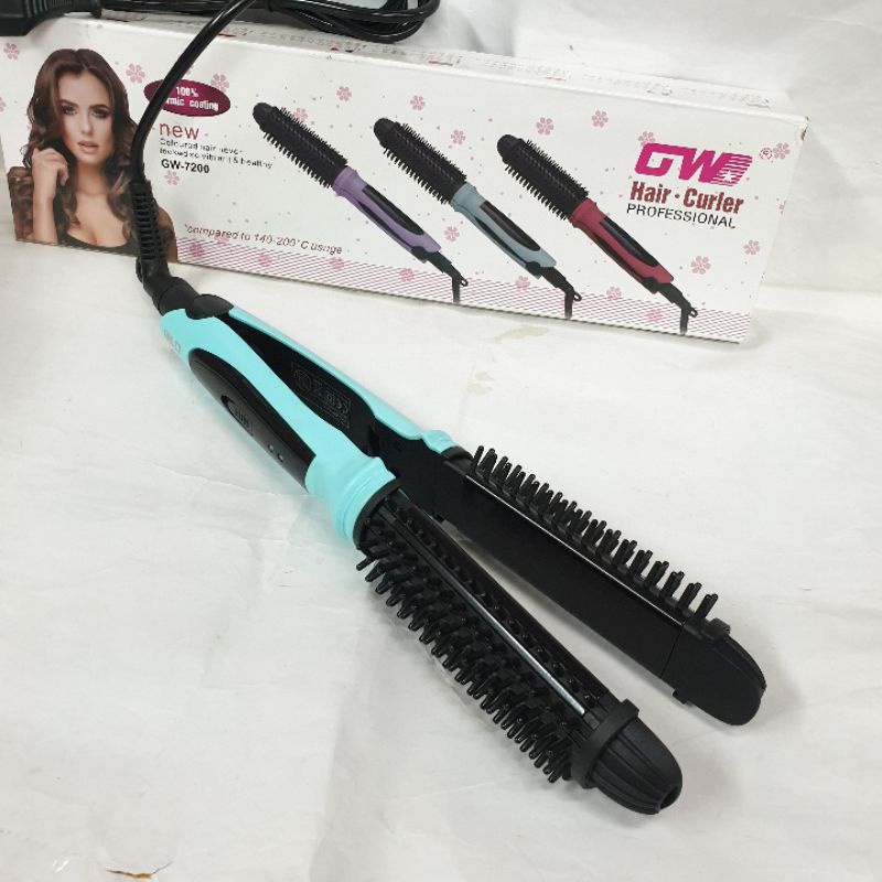 Alat Catok sisir Gowei 2in1 Pelurus Curly Keriting Blow Rambut Murah TerBagus Original Gw 7200