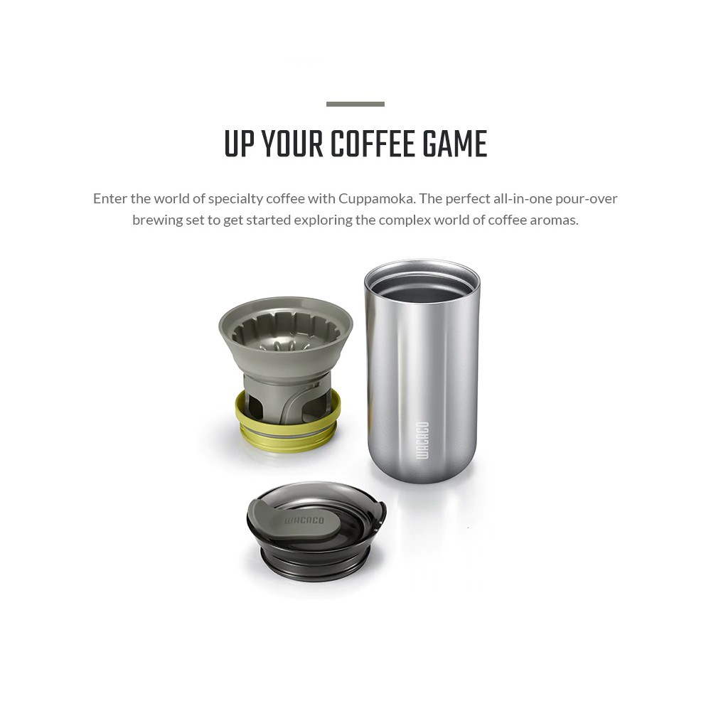 WACACO CUPPAMOKA - Portable Pour Over Coffee Maker - 300ML Capacity - Mug Kopi Portabel + Saringan