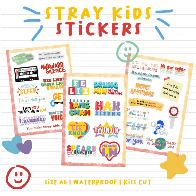 STRAY KIDS Stickers (Cutting Kiss Cut) - kulkit