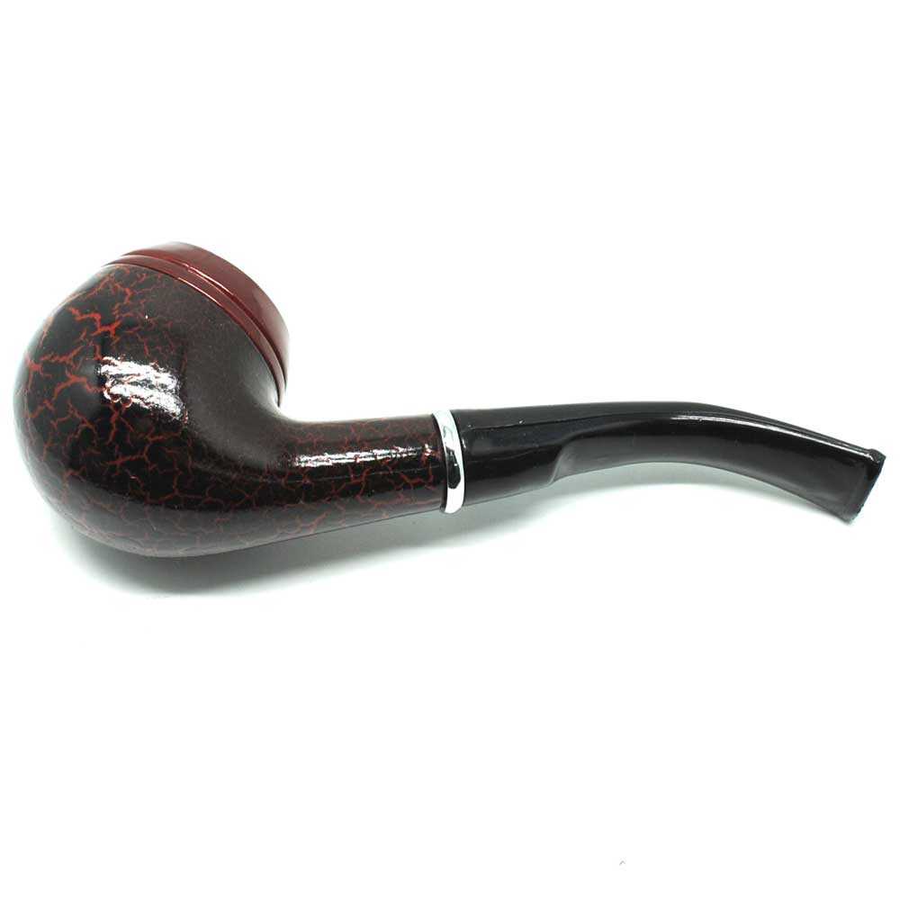 ClassicCarved Smoking Pipes / Pipa Rokok Motif Kayu - CH-5581-Coklat