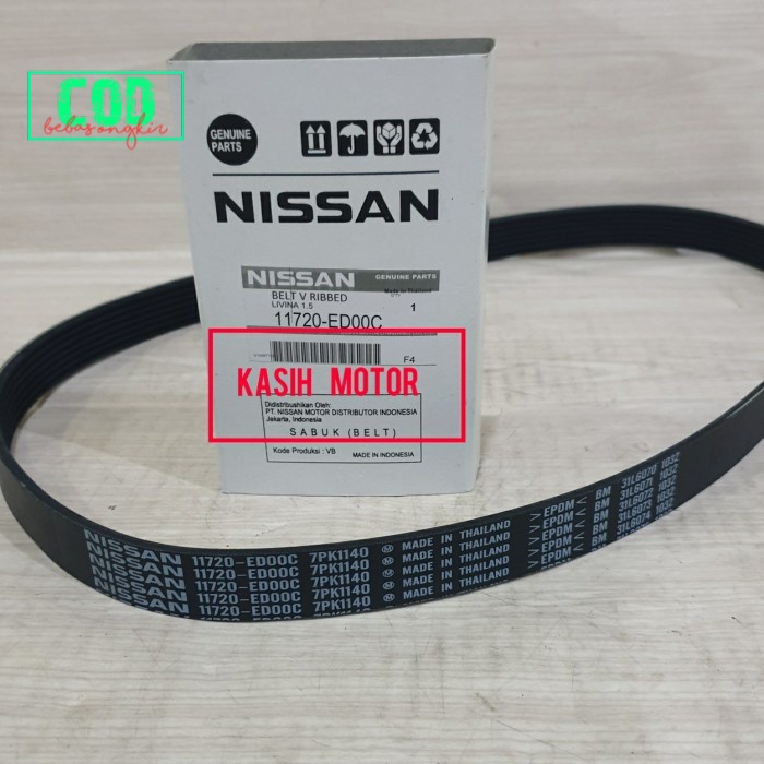 FAN VAN BELT TALI KIPAS 7PK 1140 NISSAN LIVINA 1.500CC 2013-2017 ORI