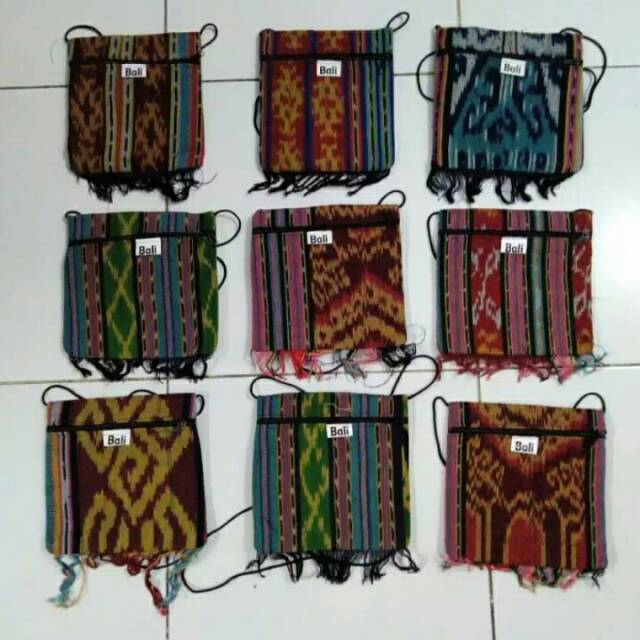 Tas selempang/tas kecil/tas paspor/tas tenun Khas Pulau Dewata Bali