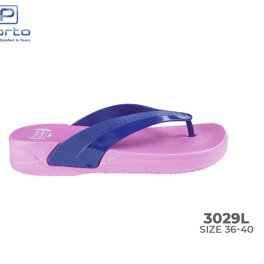 ☪ Porto - Sandal Wanita Sandal Jepit Casual Santai Sandal Rumah Karet Terbaru 3029L ➣