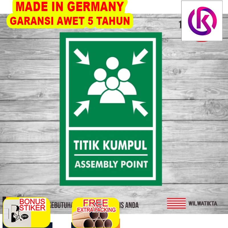 

Murah SIGN K3 RAMBU STICKER LABEL TITIK KUMPUL 20X30CM