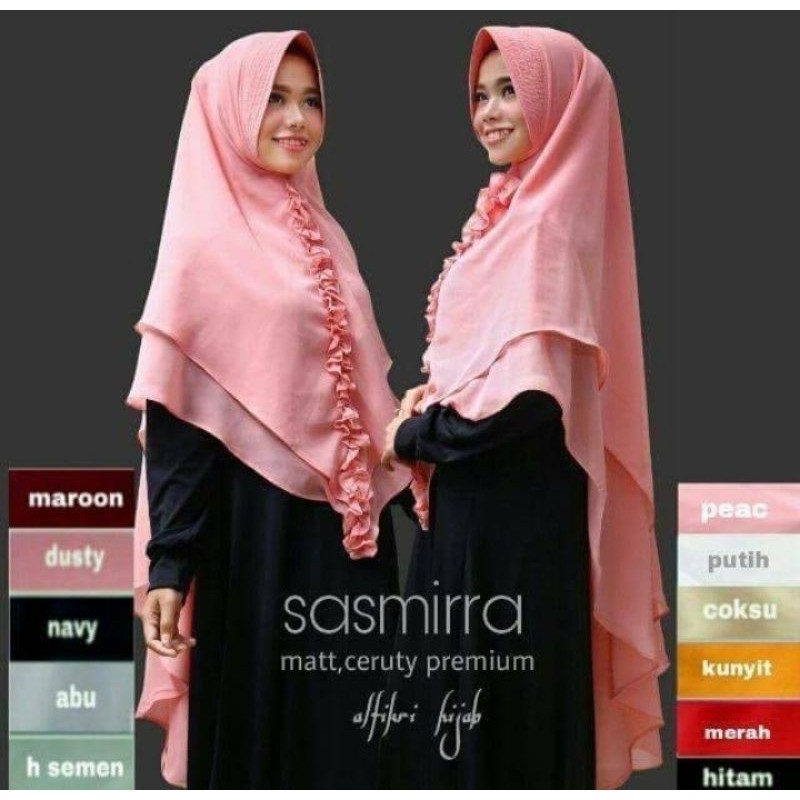 Kerudung bergo khimar crinkel airflow